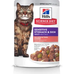 Hill's Science Diet Adult Sensitive Stomach & Skin Salmon & Tuna Wet Cat Food