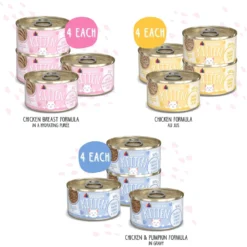 Weruva Kitten Fur Baby Favorites Chicken Flavored Shredded Wet Cat Food Variety Pack, 3-oz Can, Case Of 12 -Furry Feast 373278 PT2. AC SS1800 V1649879833