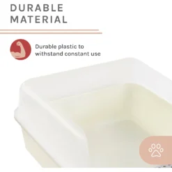 Sam's Pets Helix Cat Litter Box, White -Furry Feast 373533 PT5. AC SS1800 V1647640323