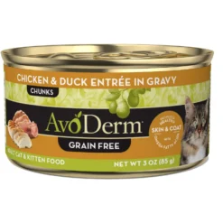 AvoDerm Natural Grain-Free Chicken & Duck Entree In Gravy Canned Cat Food