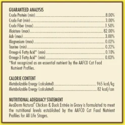 AvoDerm Natural Grain-Free Chicken & Duck Entree In Gravy Canned Cat Food -Furry Feast 46682 PT5. AC SS1800 V1602286258