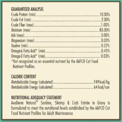 AvoDerm Natural Grain-Free Sardine, Shrimp & Crab Meat Entree In Gravy Canned Cat Food -Furry Feast 46683 PT5. AC SS1800 V1602311161