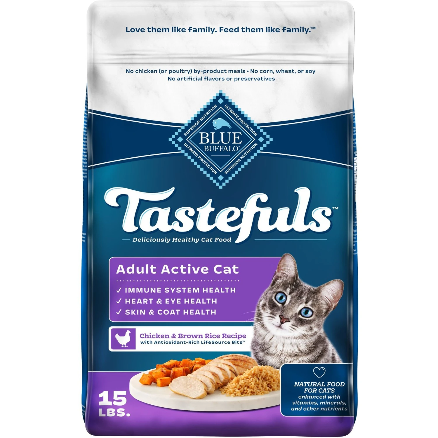 Blue Buffalo Tastefuls Active Natural Chicken Adult Dry Cat Food 1 Blue Buffalo Tastefuls Active Natural Chicken Adult Dry Cat Food