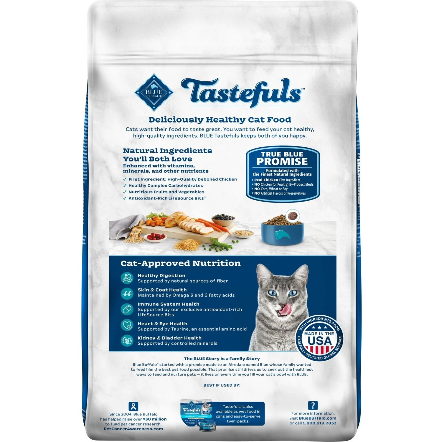 Blue Buffalo Tastefuls Active Natural Chicken Adult Dry Cat Food 2 Blue Buffalo Tastefuls Active Natural Chicken Adult Dry Cat Food - Image 2