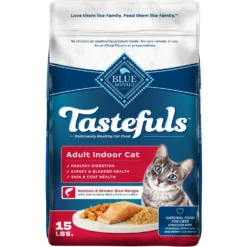 Blue Buffalo Tastefuls Indoor Natural Salmon & Brown Rice Adult Dry Cat Food