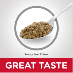 Hill's Science Diet Adult 7+ Savory Beef Entree Canned Cat Food -Furry Feast 48928 PT5. AC SS1800 V1598150456