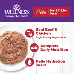 Wellness Complete Health Adult Beef & Chicken Formula Grain-Free Canned Cat Food -Furry Feast 49257 PT2. AC SS1800 V1666651388