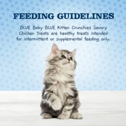 Blue Buffalo Baby Blue Healthy Growth Formula Natural Chicken & Brown Rice Recipe Kitten Dry Food & Blue Buffalo Baby Blue Savory Chicken Kitten Treats, 2-oz Bag -Furry Feast 501894 PT8. AC SS1800 V1648504327