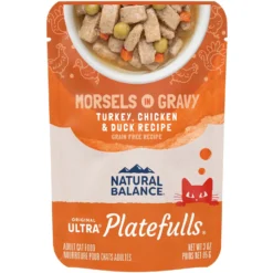 Natural Balance Platefulls Turkey, Chicken & Duck Formula In Gravy Grain-Free Cat Food Pouches