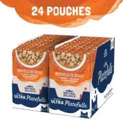 Natural Balance Platefulls Turkey, Chicken & Duck Formula In Gravy Grain-Free Cat Food Pouches -Furry Feast 50931 PT3. AC SS1800 V1682690159