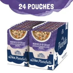 Natural Balance Platefulls Indoor Formula Chicken & Chicken Liver In Gravy Grain-Free Cat Food Pouches -Furry Feast 50935 PT3. AC SS1800 V1675455579
