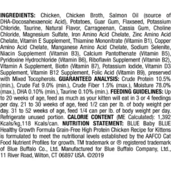 Blue Buffalo Baby Blue Healthy Growth Formula Grain-Free High Protein Chicken Recipe Kitten Wet Food, 3-oz Cans, Case Of 24 & Blue Buffalo Baby Blue Healthy Growth Formula Grain-Free High Protein Salmon Recipe Kitten Wet Food, 3-oz Cans, Case Of 24 -Furry Feast 515078 PT6. AC SS1800 V1657658301