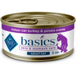 Blue Buffalo Basics Skin & Stomach Care Grain-Free Turkey & Potato Entree Indoor Adult Canned Cat Food