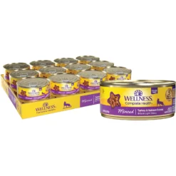 Wellness Minced Turkey & Salmon Entree Grain-Free Canned Cat Food