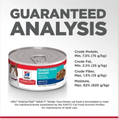 Hill's Science Diet Adult 7+ Tender Tuna Dinner Canned Cat Food -Furry Feast 52769 PT6. AC SS1800 V1598151675