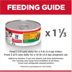 Hill's Science Diet Kitten Tender Chicken Dinner Canned Cat Food -Furry Feast 52774 PT7. AC SS1800 V1598157368