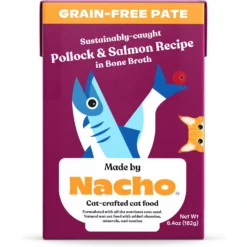 Made By Nacho Sustainably-Caught Pollock & Salmon Recipe In Bone Broth Pate Wet Cat Food