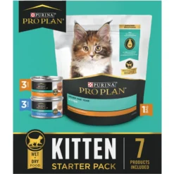 Purina Pro Plan Complete & Balanced Kitten Starter Pack Cat Food, 2.12-lb Box
