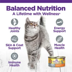 Wellness Complete Health Age Advantage Grain-Free Variety Pack Wet Cat Food, 3-oz Can, Case Of 24 -Furry Feast 548950 PT3. AC SS1800 V1657659362