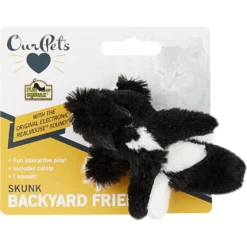 OurPets Backyard Squeaking Skunk Cat Toy -Furry Feast 55726 PT2. AC SS1800 V1527256198
