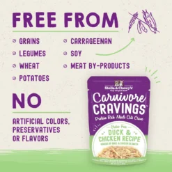 Stella & Chewy's Carnivore Cravings Duck & Chicken Flavored Shredded Wet Cat Food -Furry Feast 576262 PT2. AC SS1800 V1657660465