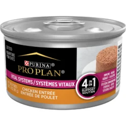 Purina Pro Plan Vital Systems 4-in-1 Support Chicken Entrée Pate Wet Cat Food, 3-oz Can, Case Of 24