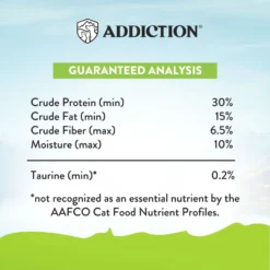 Addiction Viva La Venison Entree Complete & Balanced Immune Boost Grain-Free Dry Cat Food -Furry Feast 60092 PT6. AC SS1800 V1696264429