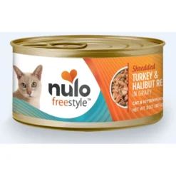 Nulo Freestyle Minced Salmon & Turkey In Gravy Grain-Free Canned Cat & Kitten Food & Nulo Freestyle Shredded Turkey & Halibut In Gravy Grain-Free Canned Cat Food -Furry Feast 607742 PT5. AC SS1800 V1660843614