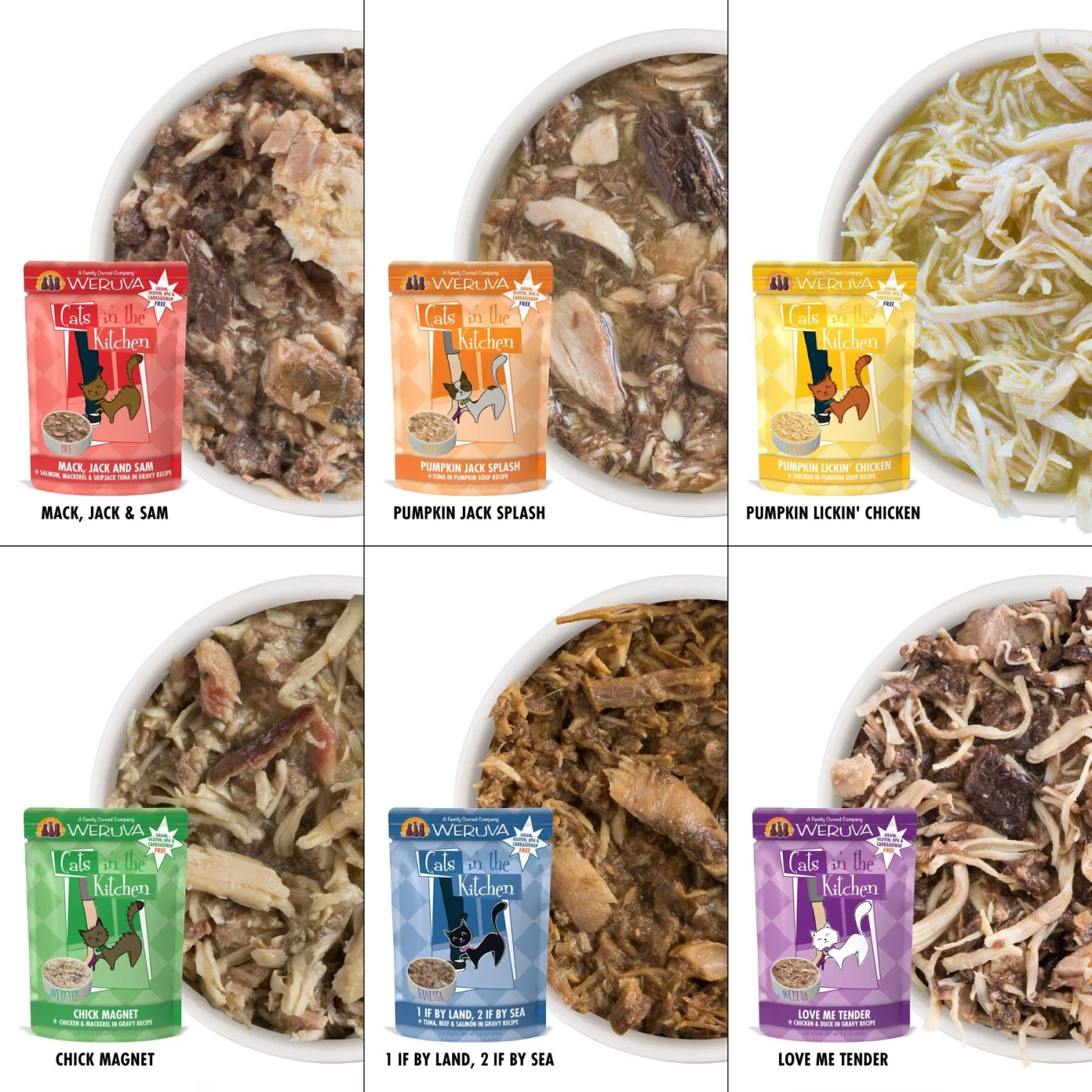 Weruva Cats In The Kitchen Pantry Party Variety Pack Grain-Free Cat Food, 3-oz Pouch, Case Of 12 & BFF Rainbow A Gogo Variety Pack Wet Cat Food Pouches, 3-oz, Case Of 12 5 Weruva Cats In The Kitchen Pantry Party Variety Pack Grain-Free Cat Food, 3-oz Pouch, Case Of 12 & BFF Rainbow A Gogo Variety Pack Wet Cat Food Pouches, 3-oz, Case Of 12 - Image 5