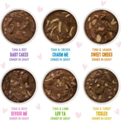 Weruva Cats In The Kitchen Cuties Variety Pack Grain-Free Canned Cat Food & BFF Rainbow A Gogo Variety Pack Wet Cat Food Pouches, 3-oz, Case Of 12 -Furry Feast 611630 PT8. AC SS1800 V1661530102