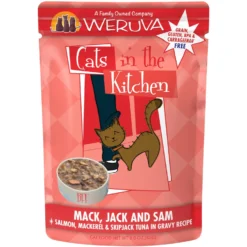 Weruva Cats In The Kitchen Mack, Jack & Sam Salmon, Mackerel & Tuna Recipe Grain-Free Cat Food Pouches & BFF Tuna & Salmon Sweet Cheeks Dinner In Gravy Wet Cat Food Pouches -Furry Feast 611638 PT2. AC SS1800 V1661548551