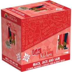 Weruva Cats In The Kitchen Mack, Jack & Sam Salmon, Mackerel & Tuna Recipe Grain-Free Cat Food Pouches & BFF Tuna & Salmon Sweet Cheeks Dinner In Gravy Wet Cat Food Pouches -Furry Feast 611638 PT4. AC SS1800 V1661547888