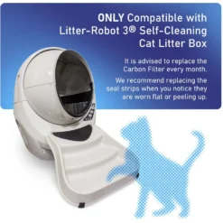 Pet Standard Replacement Carbon Filters & Seal Strip Set Compatible With Litter-Robot 3 Self-Cleaning Cat Litter Box, 10 Count -Furry Feast 618174 PT3. AC SS1800 V1659820911