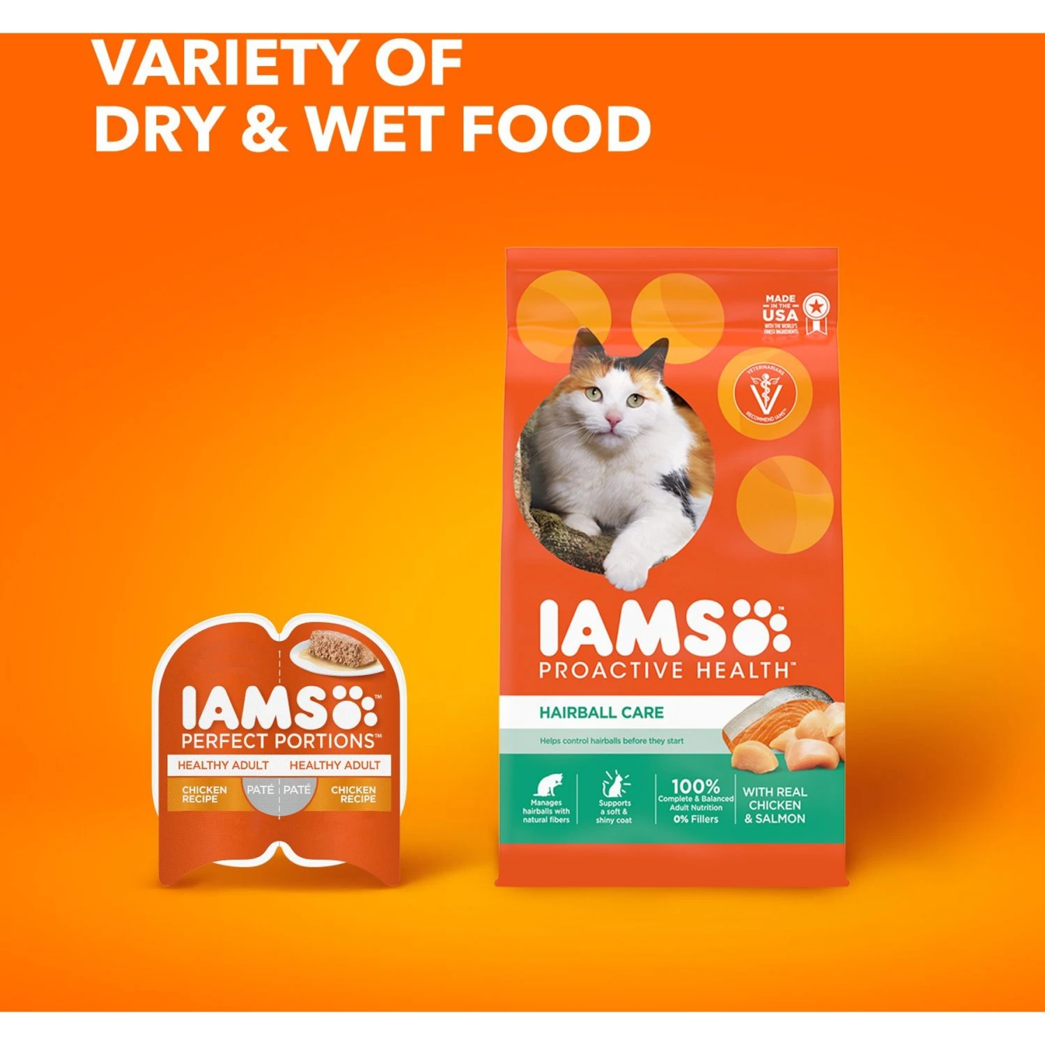 Iams ProActive Health Adult Hairball Care With Chicken & Salmon Dry Cat Food 9 Iams ProActive Health Adult Hairball Care With Chicken & Salmon Dry Cat Food - Image 9