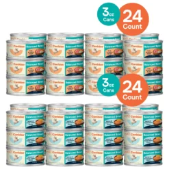 CANIDAE Balanced Bowl Salmon & Sweet Potato Recipe In Gravy Wet Cat Food, 3-oz Can, Case Of 24 & CANIDAE Balanced Bowl Tuna & Carrots Recipe In Gravy Wet Cat Food, 3-oz Can, Case Of 24