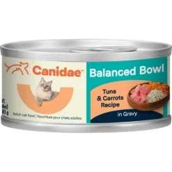 CANIDAE Balanced Bowl Salmon & Sweet Potato Recipe In Gravy Wet Cat Food, 3-oz Can, Case Of 24 & CANIDAE Balanced Bowl Tuna & Carrots Recipe In Gravy Wet Cat Food, 3-oz Can, Case Of 24 -Furry Feast 632638 PT6. AC SS1800 V1663602799