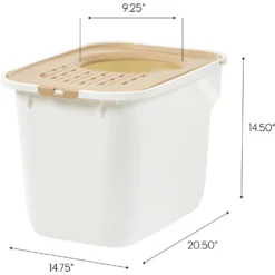 IRIS USA Large Square Top Entry Cat Litter Box -Furry Feast 645486 PT3. AC SS1800 V1680811972