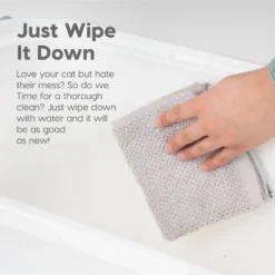 IRIS USA Large Square Top Entry Cat Litter Box -Furry Feast 645486 PT7. AC SS1800 V1665526620