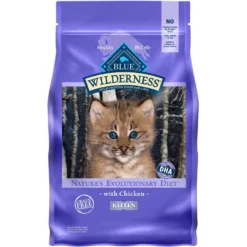 Blue Buffalo Wilderness High Protein Natural Grain-Free Chicken Kitten Dry Cat Food + 2 Items -Furry Feast 646838 PT1. AC SS1800 V1664554789