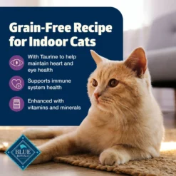 Blue Buffalo Freedom Indoor Mature Chicken Recipe Grain-Free Dry Cat Food -Furry Feast 64713 PT3. AC SS1800 V1649111787