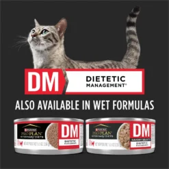 Purina Pro Plan Veterinary Diets DM Dietetic Management Dry Cat Food -Furry Feast 64868 PT5. AC SS1800 V1700162635