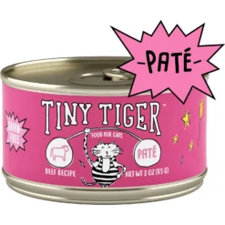 Tiny Tiger Pate Beef Recipe Grain-Free Canned Cat Food & Tiny Tiger, Lickables, Variety Pack, Bisque Cat Treat & Topper -Furry Feast 652758 PT1. AC SS1800 V1664900297