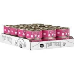 Tiny Tiger Chunks In EXTRA Gravy Beef Recipe Grain-Free Canned Cat Food & Tiny Tiger, Lickables, Variety Pack, Bisque Cat Treat & Topper -Furry Feast 652806 PT2. AC SS1800 V1664899733