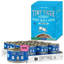 Tiny Tiger Pate Whitefish & Tuna Recipe Grain-Free Canned Cat Food & Tiny Tiger, Lickables, Variety Pack, Bisque Cat Treat & Topper