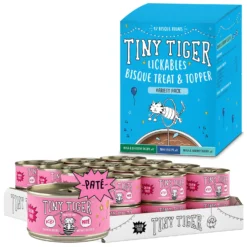 Tiny Tiger Pate Salmon Recipe Grain-Free Canned Cat Food & Tiny Tiger, Lickables, Variety Pack, Bisque Cat Treat & Topper
