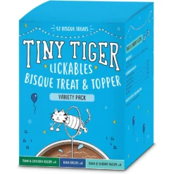 Tiny Tiger Pate Salmon Recipe Grain-Free Canned Cat Food & Tiny Tiger, Lickables, Variety Pack, Bisque Cat Treat & Topper -Furry Feast 652902 PT5. AC SS1800 V1664900239
