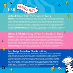 Tiny Tiger Chunks In Gravy Seafood Recipes Variety Pack Grain-Free Canned Cat Food & Tiny Tiger Lickables, Senior Formula, Tuna & Chicken Recipe, Bisque Cat Treat & Topper -Furry Feast 652934 PT3. AC SS1800 V1664899498