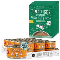 Tiny Tiger Chunks In EXTRA Gravy Turkey Recipe Grain-Free Canned Cat Food & Tiny Tiger Lickables, Senior Formula, Tuna & Chicken Recipe, Bisque Cat Treat & Topper