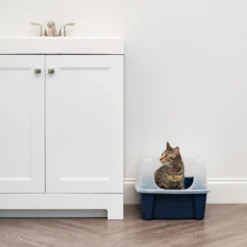 IRIS USA Open Top Litter Box With Scatter Shield -Furry Feast 65498 PT2. AC SS1800 V1680803978