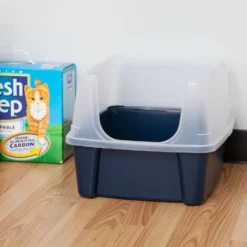 IRIS USA Open Top Litter Box With Scatter Shield -Furry Feast 65498 PT3. AC SS1800 V1680791882
